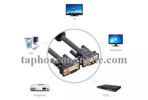 Ugreen 11615 3M màu Đen Cáp tín hiệu nối dài VGA đầu mạ vàng VG103 30011615